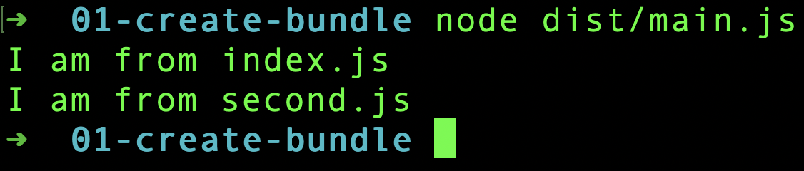 Bundle output