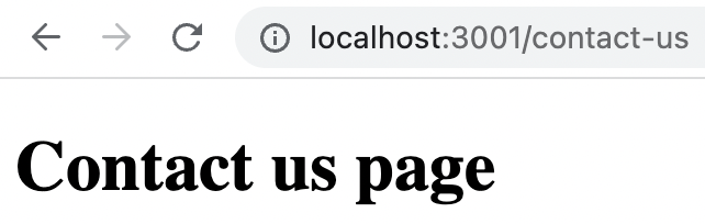 Contact us page