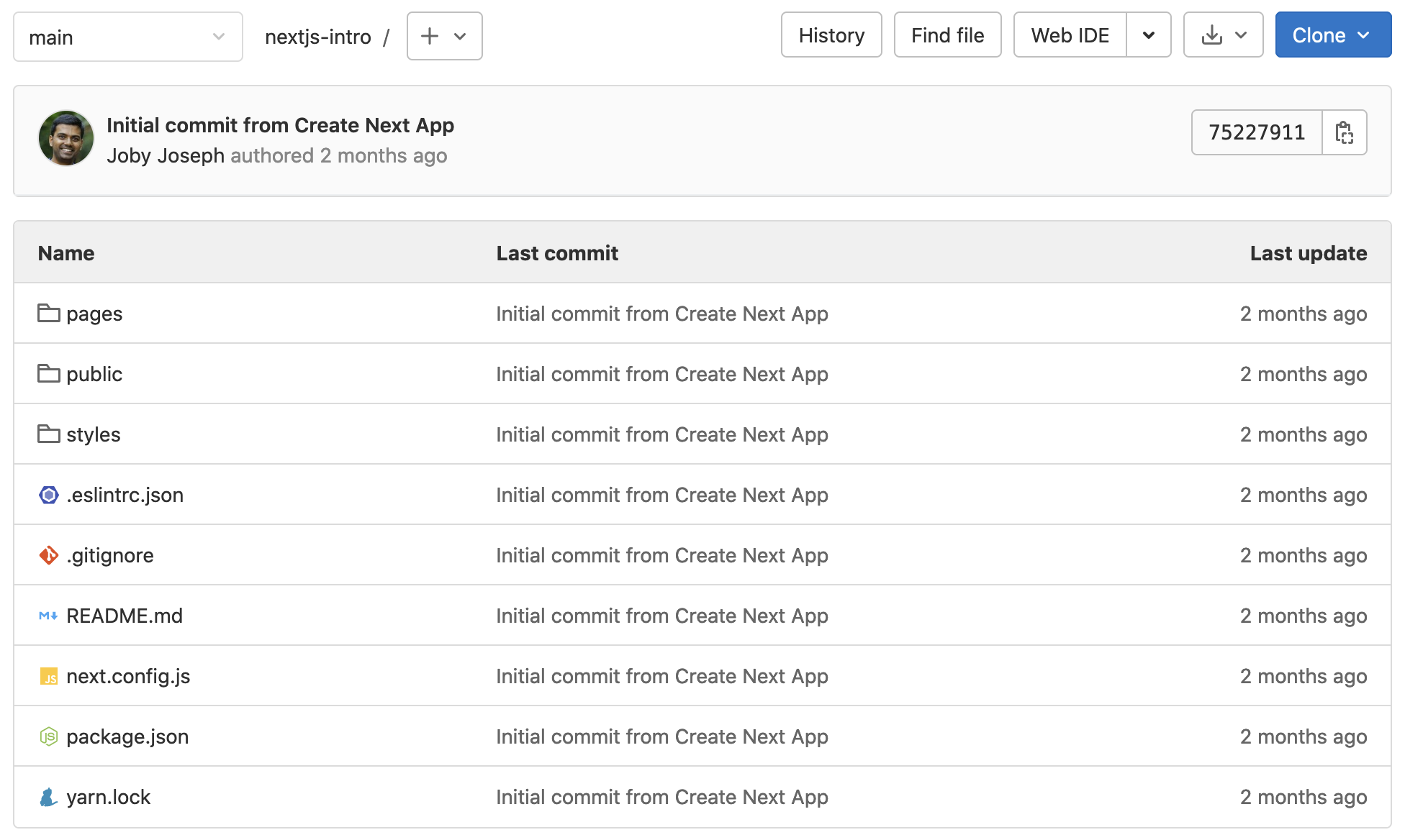 Next.js App in Gitlab Repo