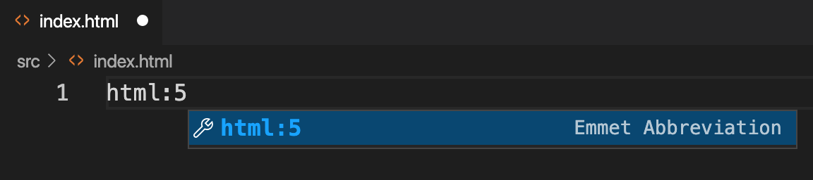 HTML5 emmet