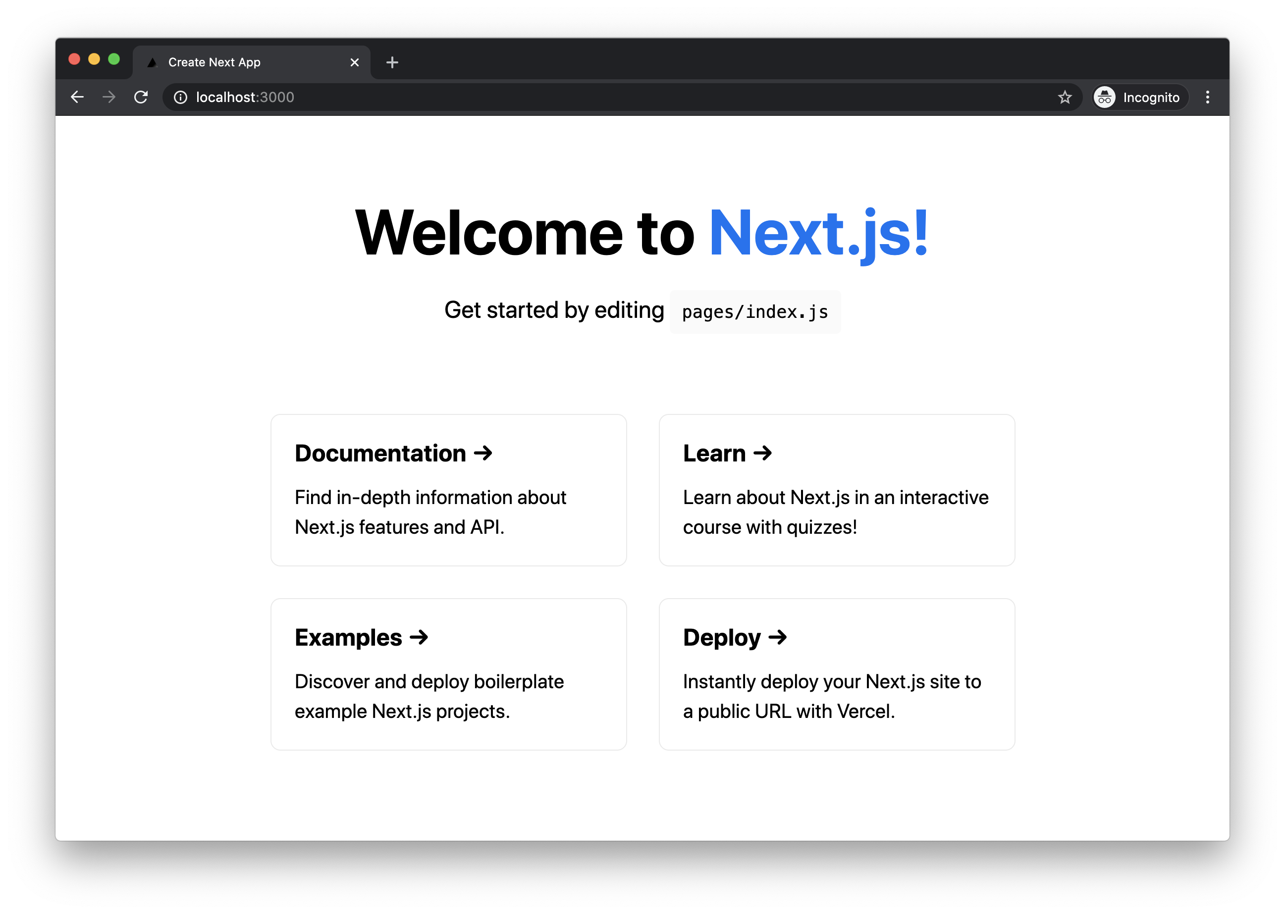 First Next.js app